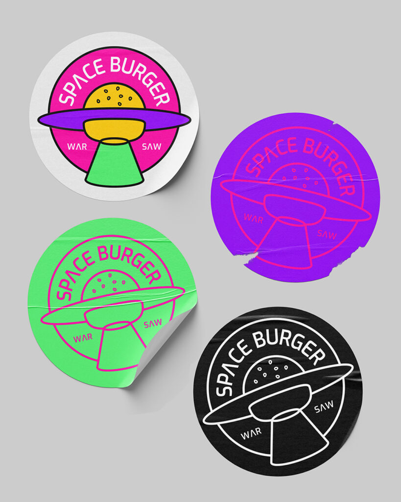 Identyfikacja wizualna i projekt logo: Space Burger