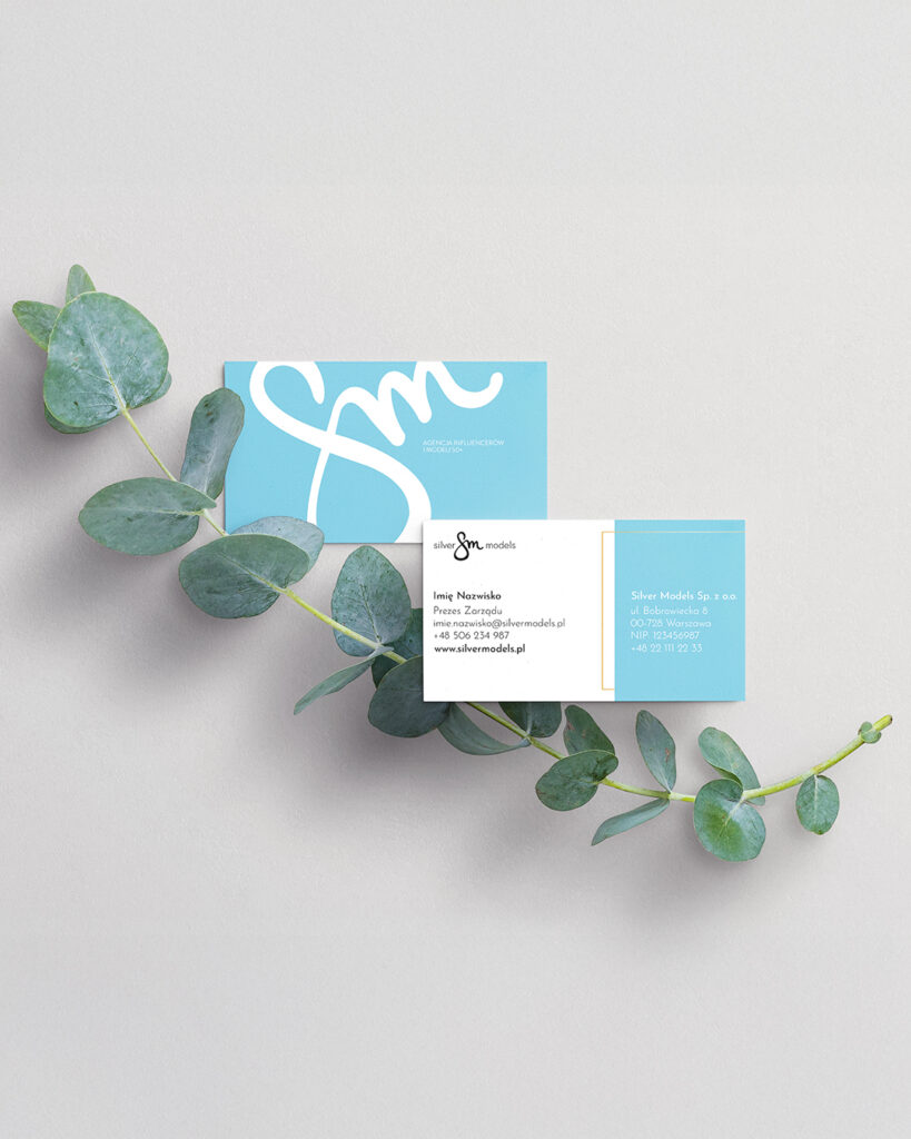 Projekt logo i wizytówek dla agencji modelek i modeli 50+